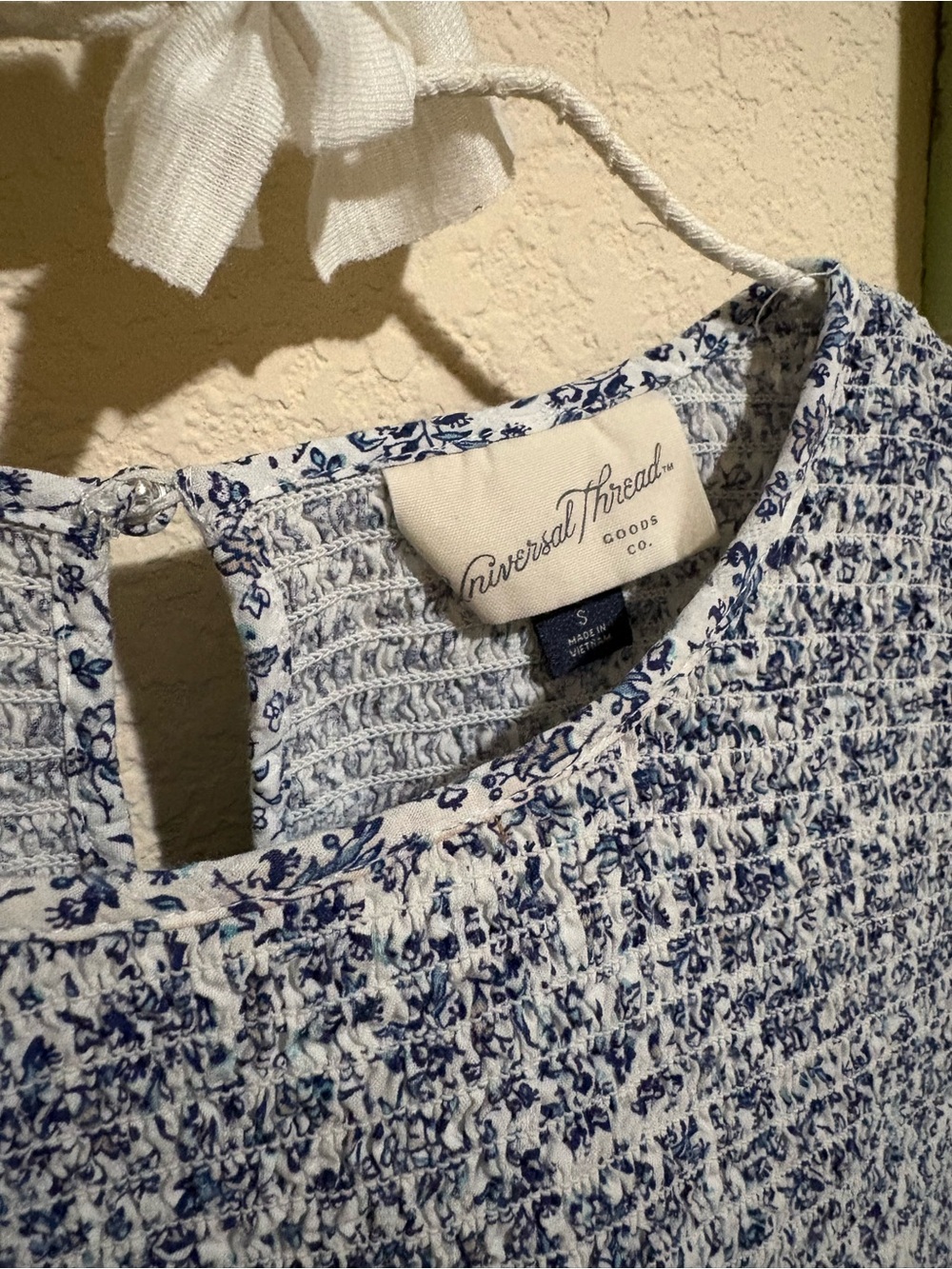 Universal Thread Blue Floral Peplum Blouse - Picture 2 of 4
